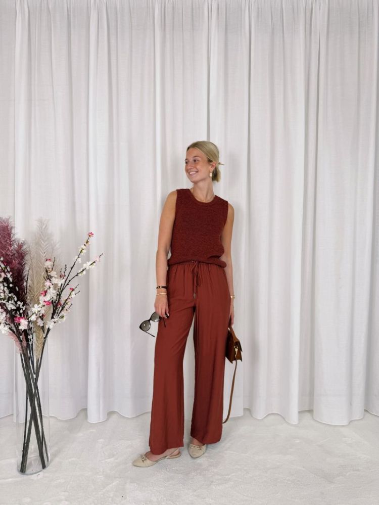 Emily Wide Pants Henna