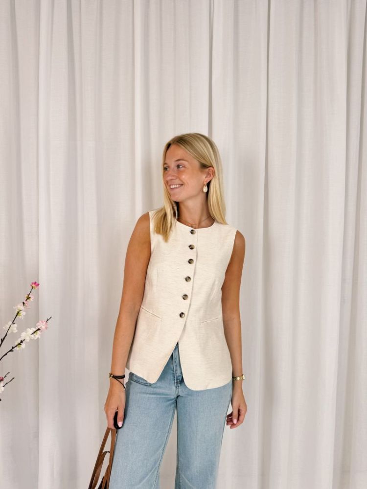 Annetta Waist Coat Feather Gray