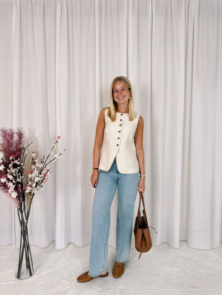 Annetta Waist Coat Feather Gray
