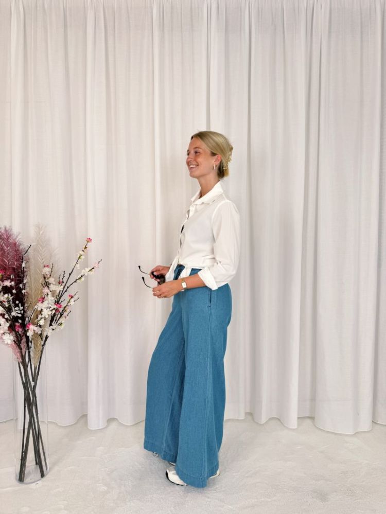 Jade Denim Pants Medium Blue Cha