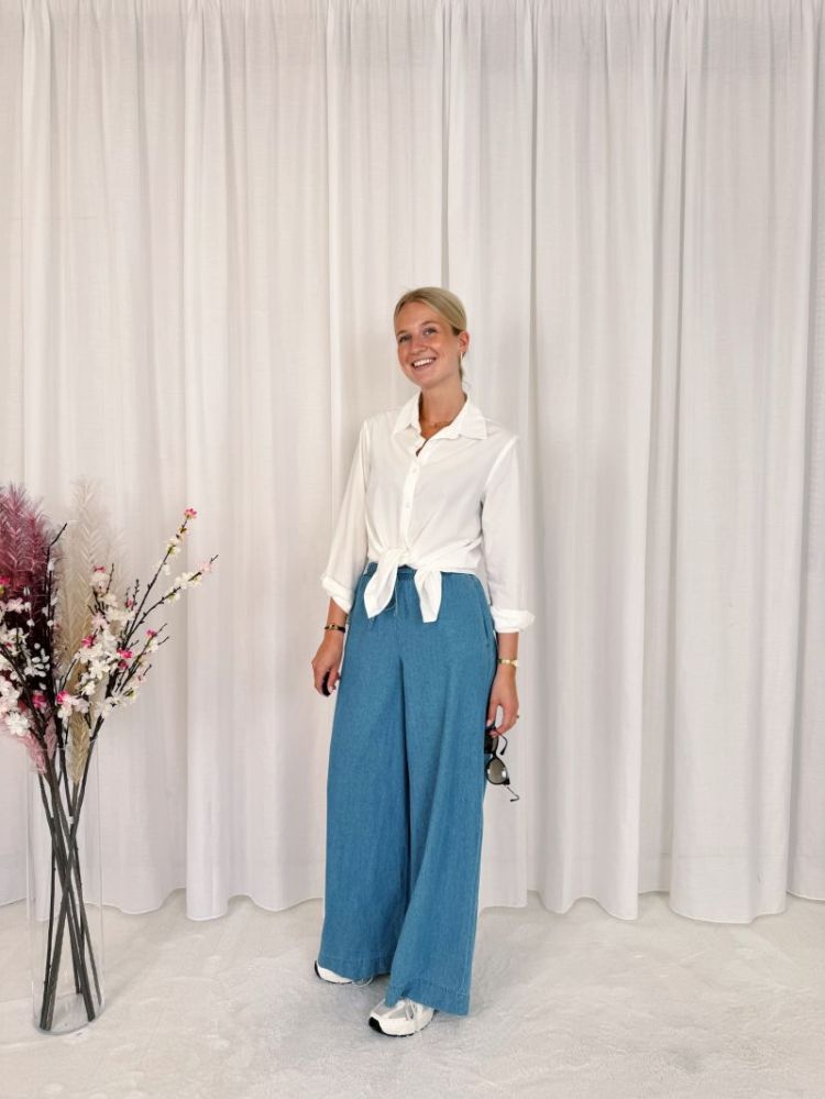 Jade Denim Pants Medium Blue Cha