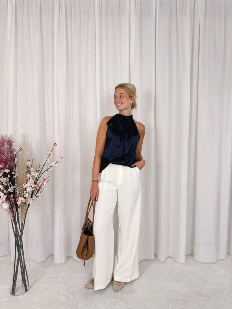 Lou Halterneck Top Marine Blue