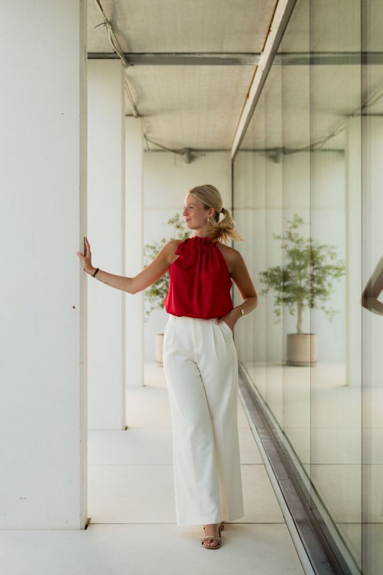 Lou Halterneck Top Red