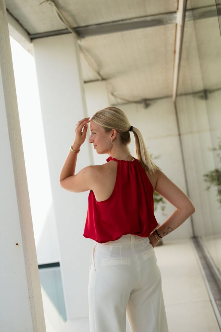 Lou Halterneck Top Red