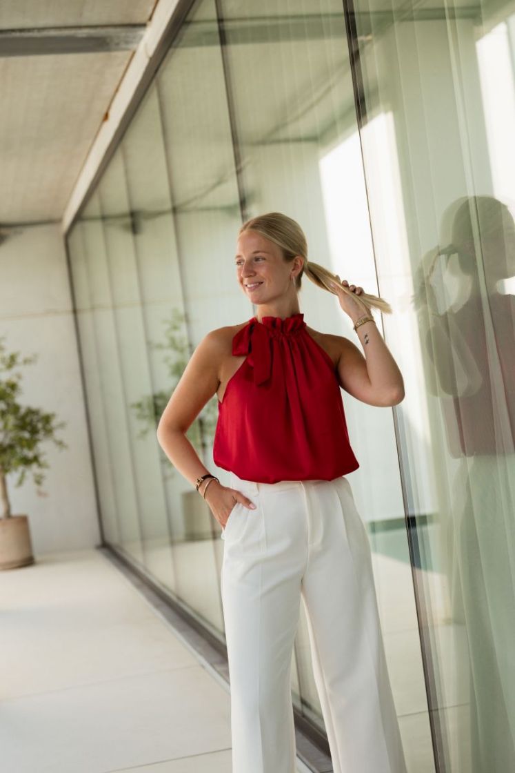 Lou Halterneck Top Red