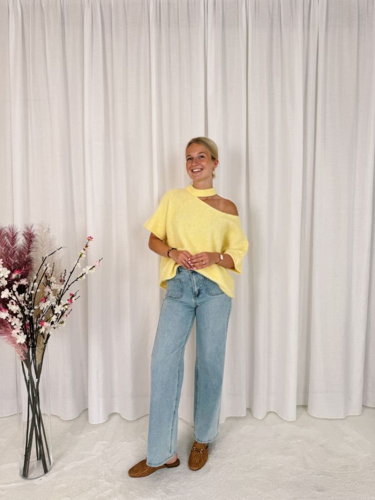 Lize One Shoulder Knit Yellow