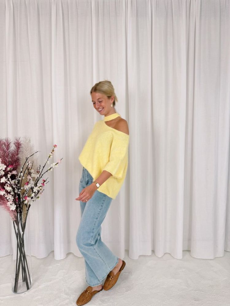 Lize One Shoulder Knit Yellow