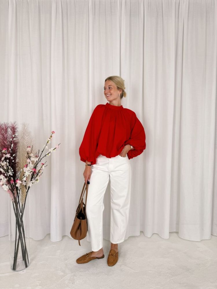 Eliza Blouse Red