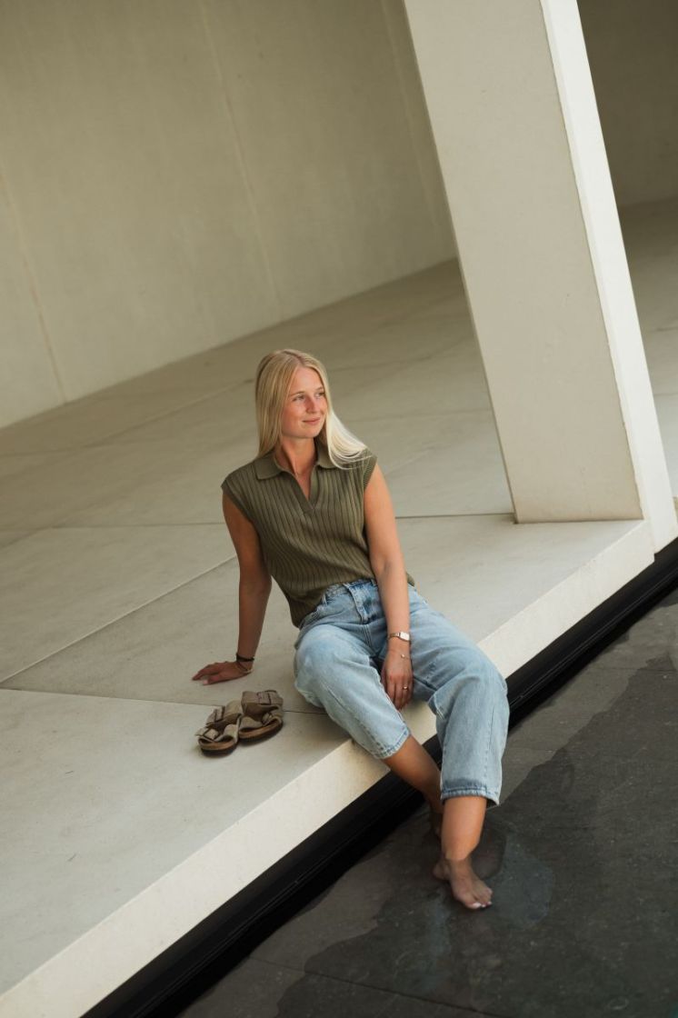 Lia Polo Top Khaki