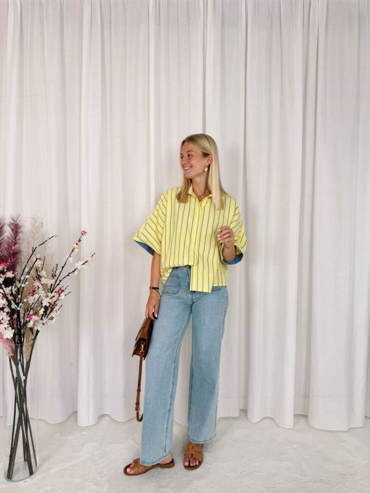 Leanne Shirt Yellow / Blue
