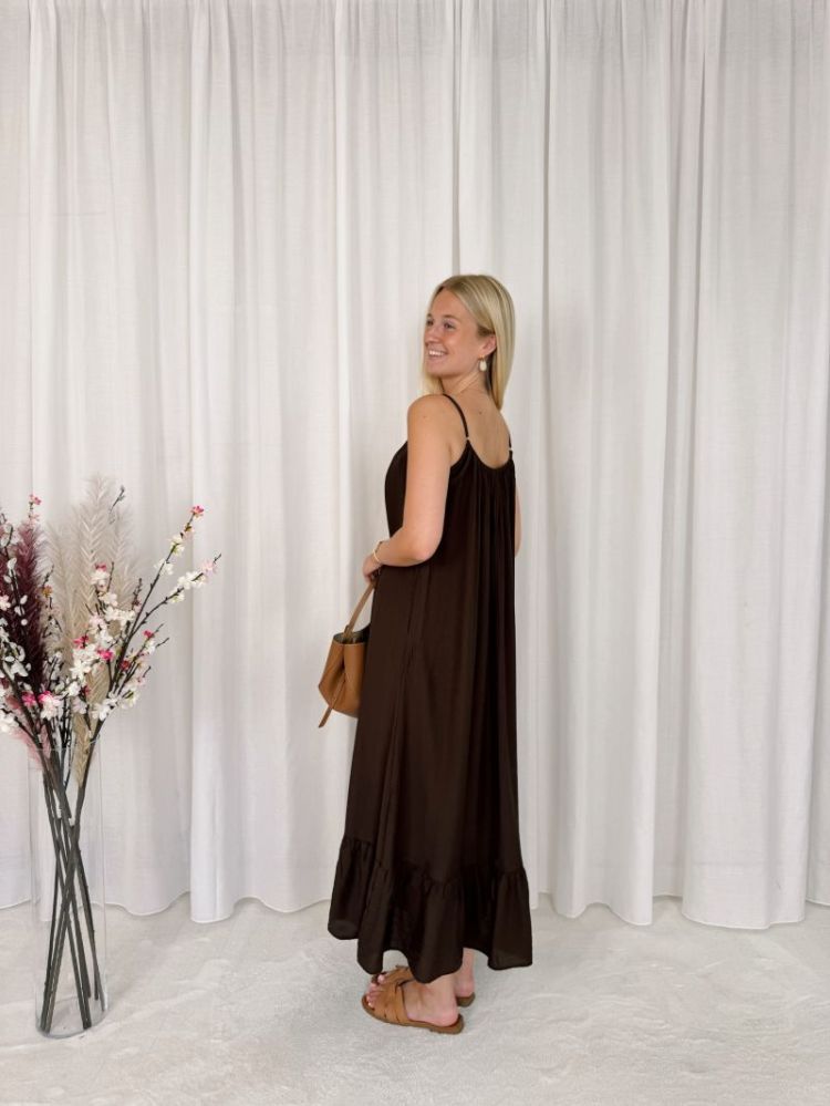 Lola Detail Dress Brown