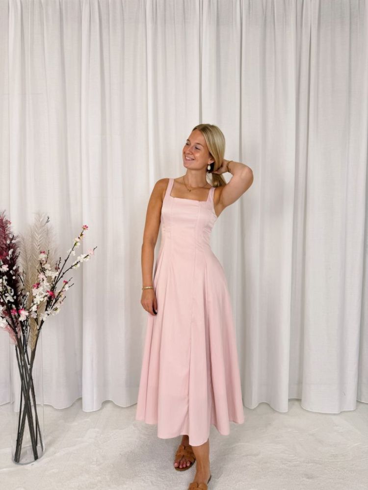 Linne Flared Dress Rose