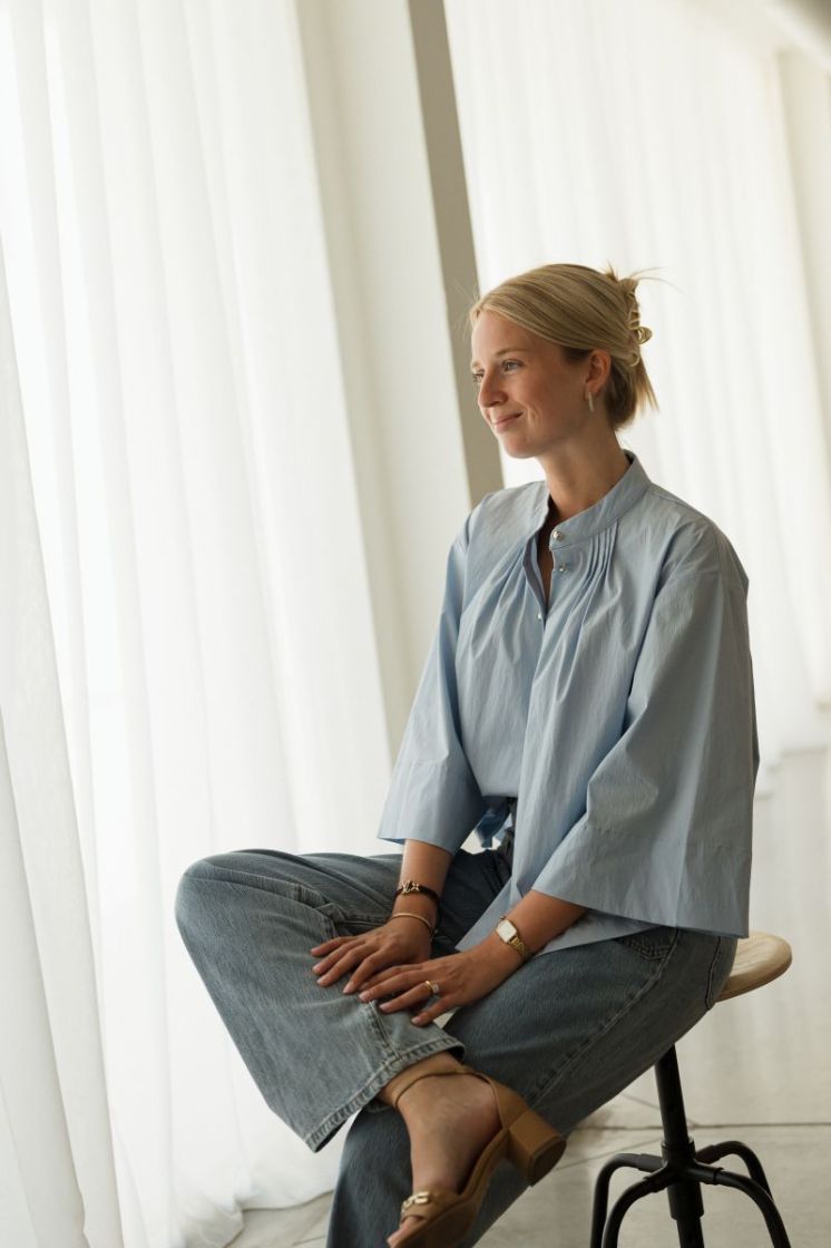 Romy Oversized Blouse Light Blue