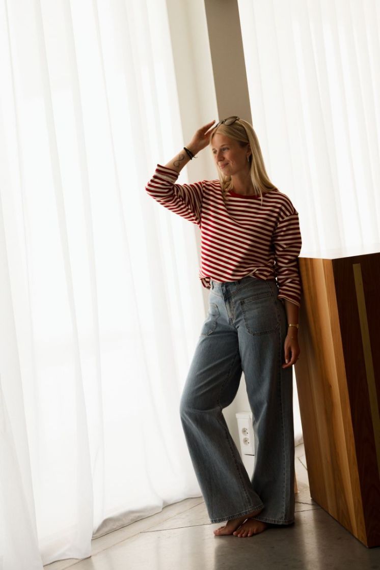 Hazel Striped Longsleeve Red