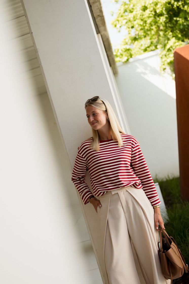 Hazel Striped Longsleeve Red