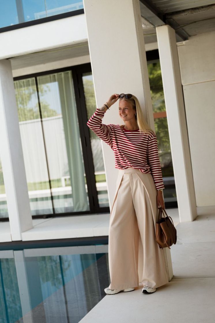 Hazel Striped Longsleeve Red
