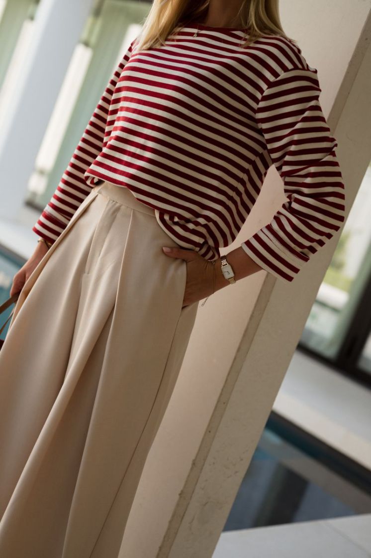Hazel Striped Longsleeve Red