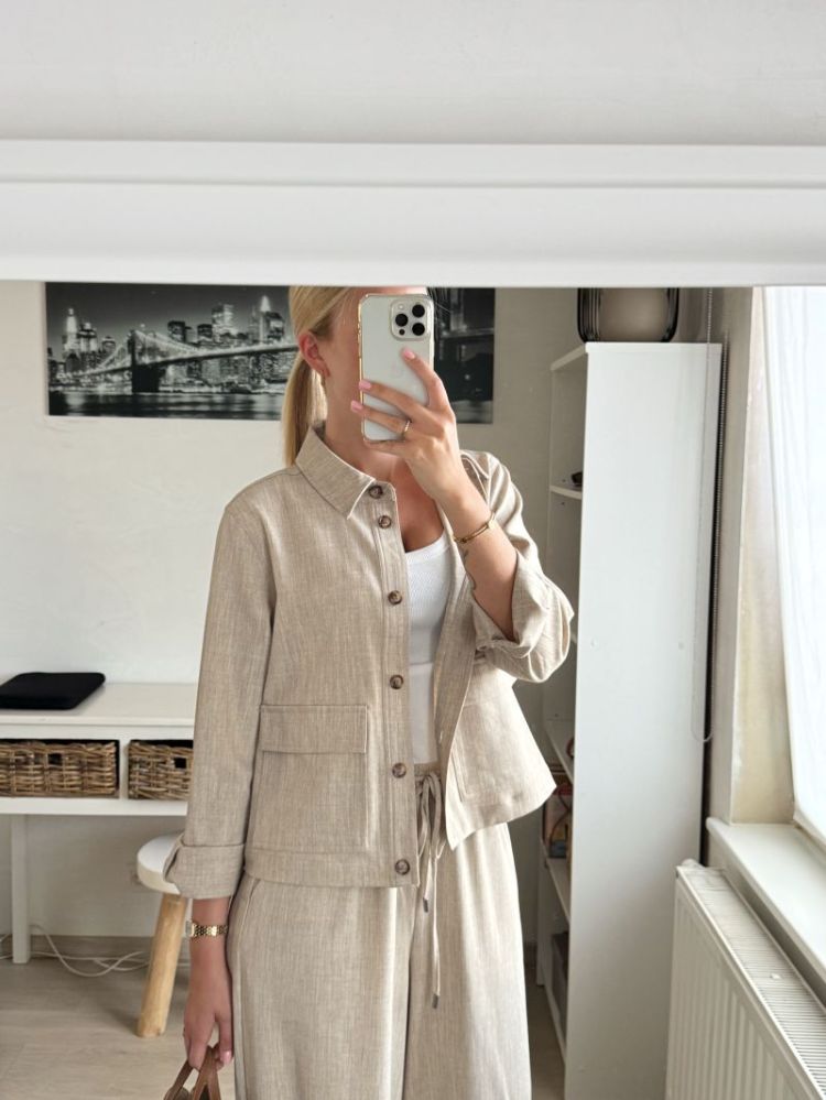 Omila Shirt Jacket Feather Gray