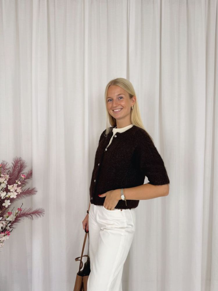 Cionia Knit Cardigan Coffee Bean