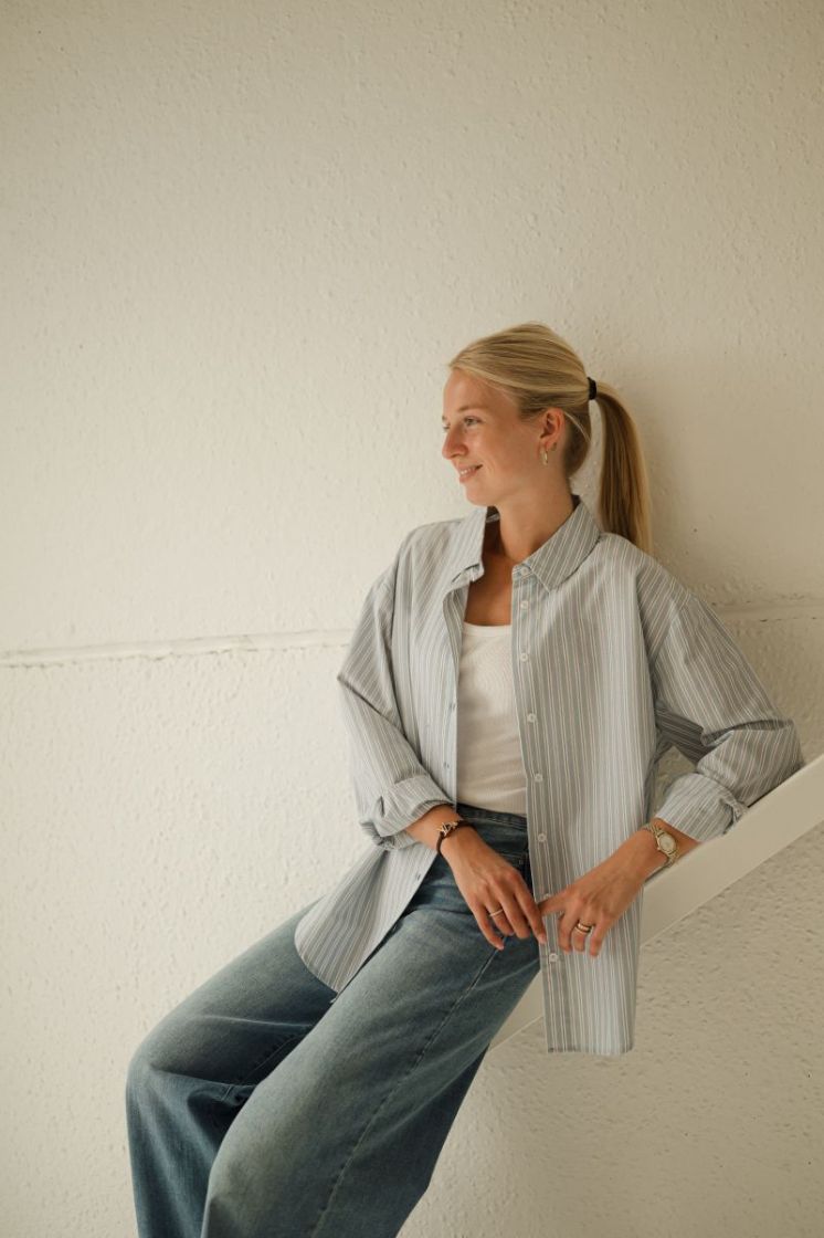 Aster Shirt Blue Fog / Chal