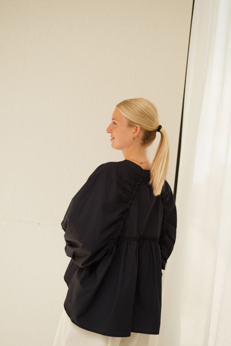 Clara Oversized Blouse Marine Blue