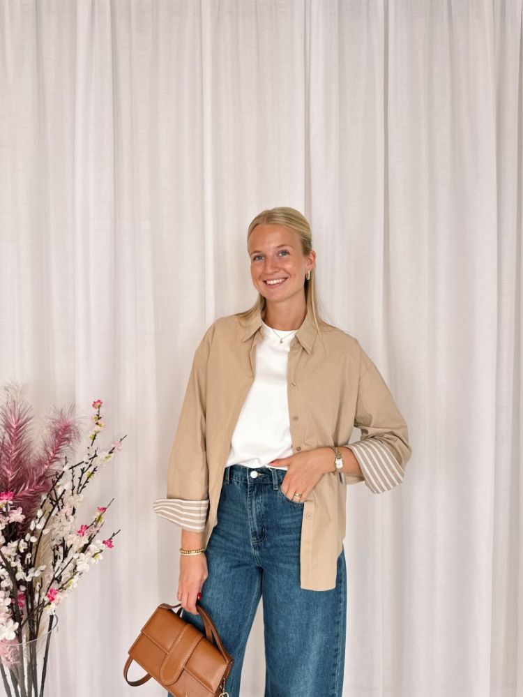 Lucy Detail Shirt Beige