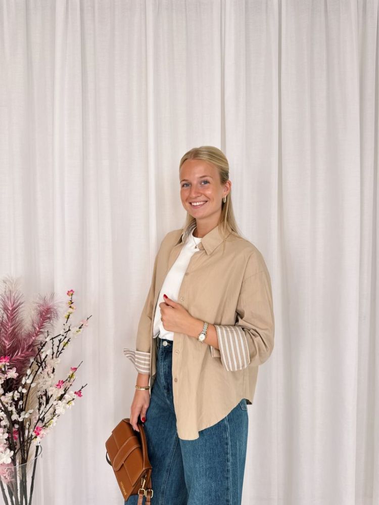 Lucy Detail Shirt Beige
