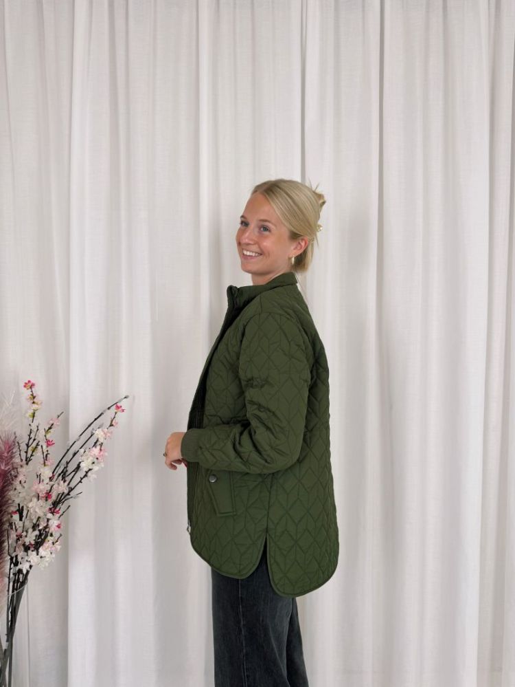 Leila Quilt Jacket Olive Night