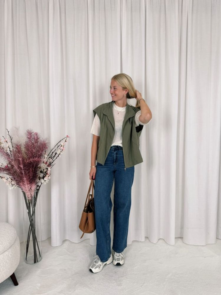 Sanne Sleeveless Jacket Olive Green