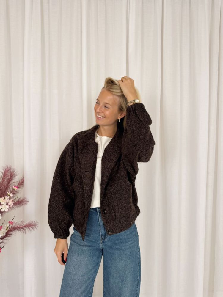 Leona Bomber Jacket Coffee Bean Mel