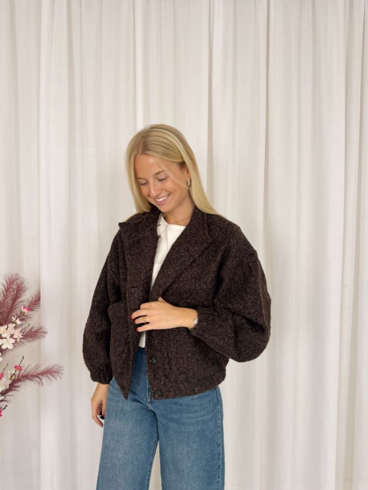 Leona Bomber Jacket Coffee Bean Mel