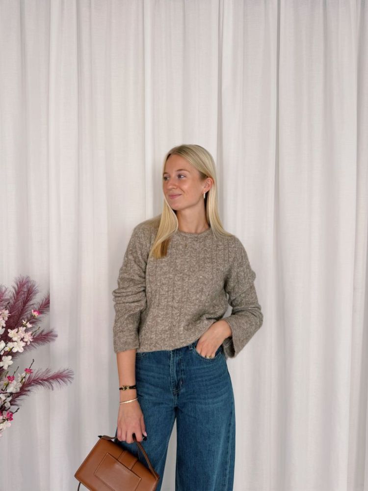 Melanie Pullover Beige Melange