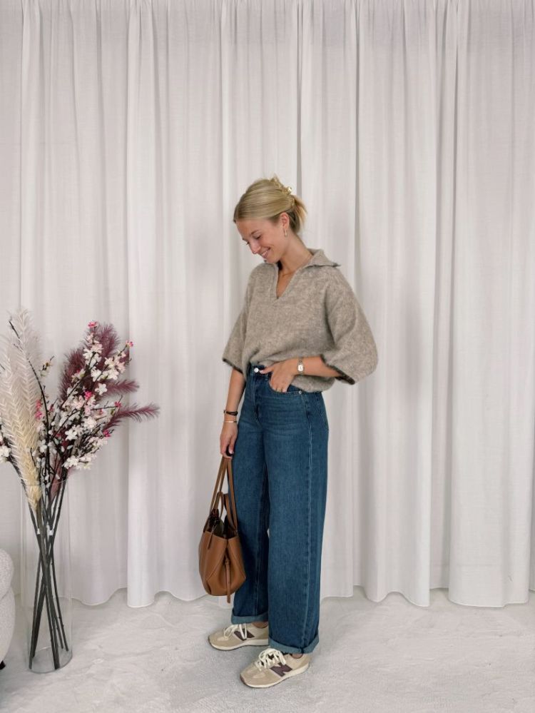 Liz Polo Knit Beige