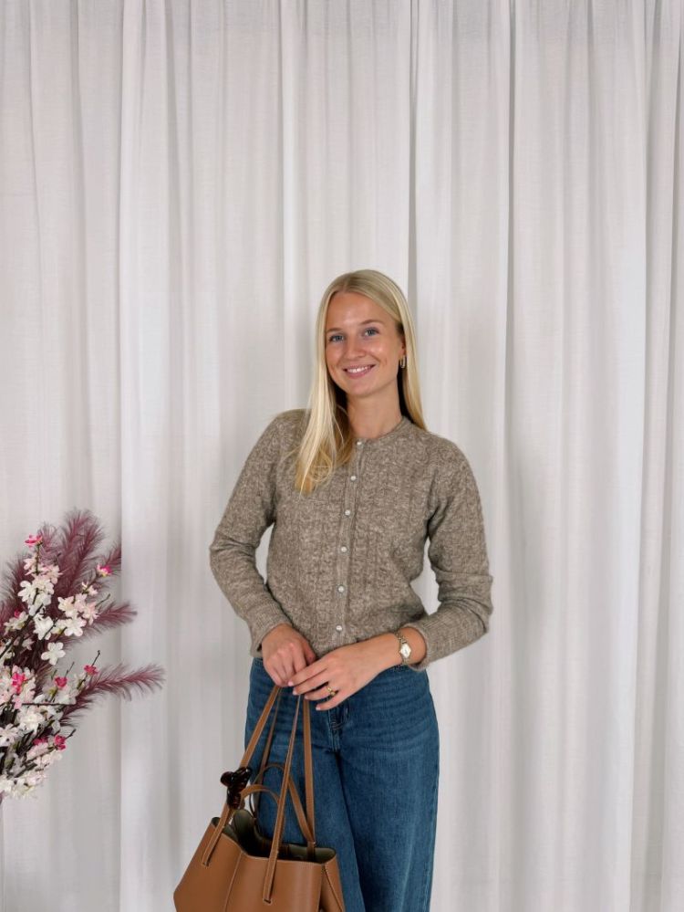 Melanie Cardigan Beige Melange