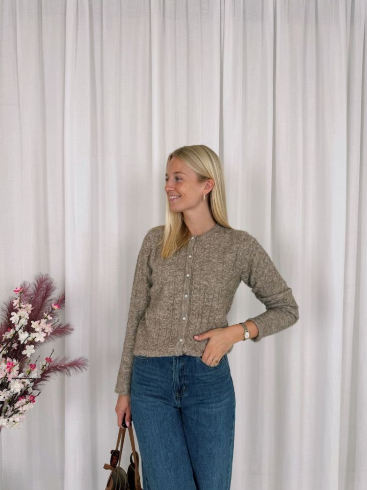 Melanie Cardigan Beige Melange