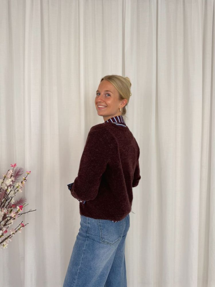 Niel Knit Cardigan Fudge Melange